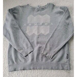 Armada Women's Size LG Crew Neck Gray Long Sleeve Pullover Sweatshirt Casual